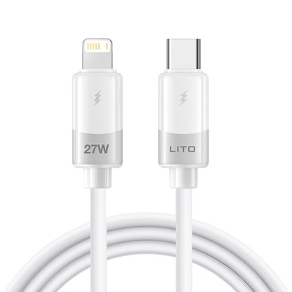 Daten- und Ladekabel USB-C - Lightning Lito LD07, 27W, 1m, Weiß