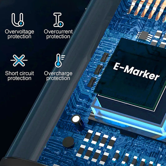 Câble de Données et de Charge USB-C - Lightning Lito LD09CL Display, 36W, 1.2m, Noir