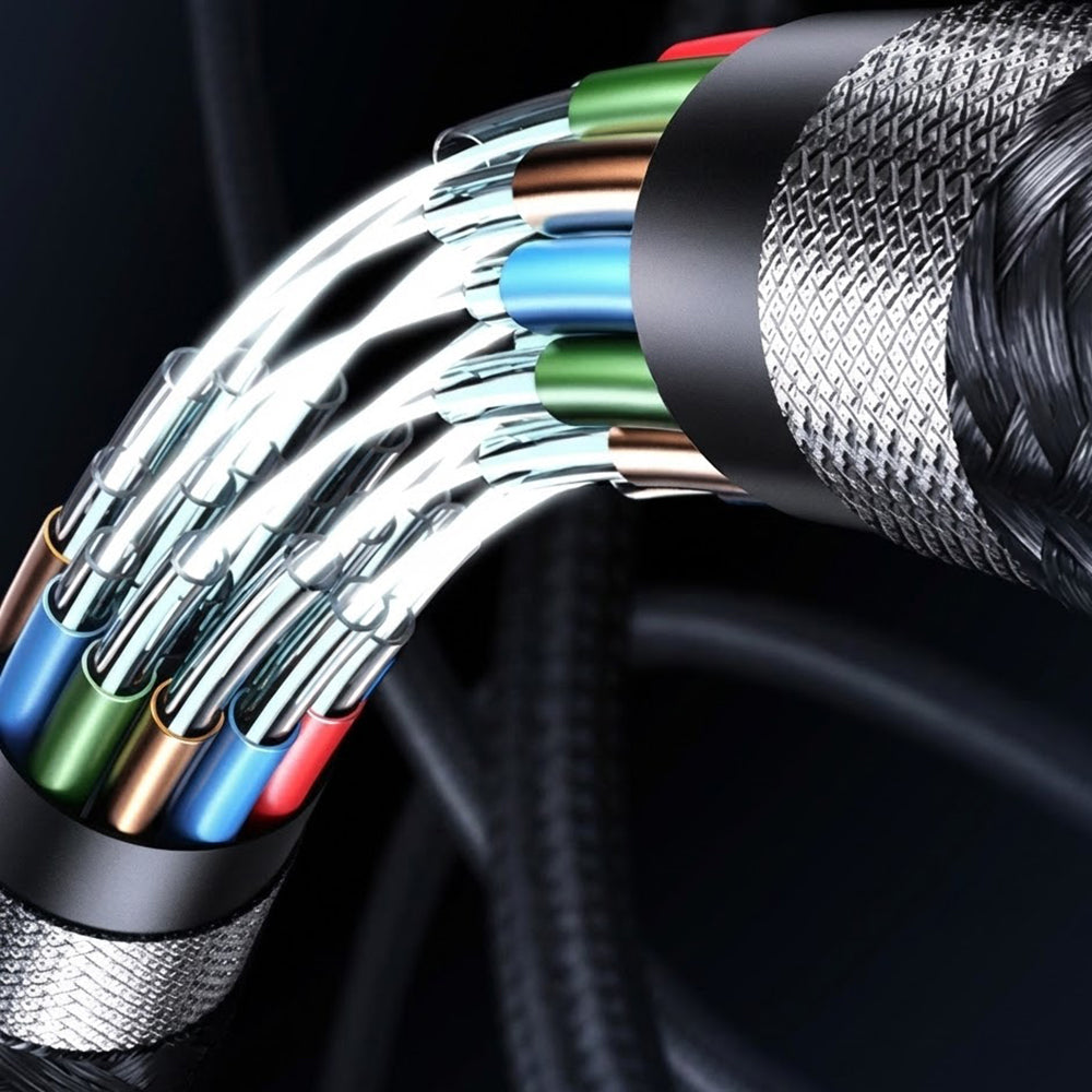 Daten- und Ladekabel USB-C - Lightning Lito LD15 Display, 27W, 1m, Schwarz