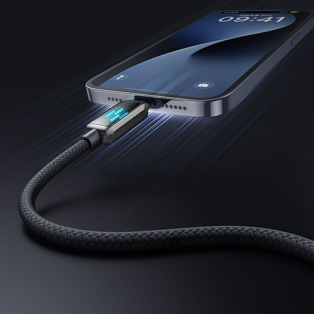 Data- en Oplaadkabel USB-C - Lightning McDodo CA-2630 Display, 36W, 1.2m, Zwart