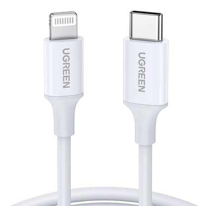 USB-C - Lightning Data- en Oplaadkabel UGREEN US171 (10493), 20W, 1m, Wit