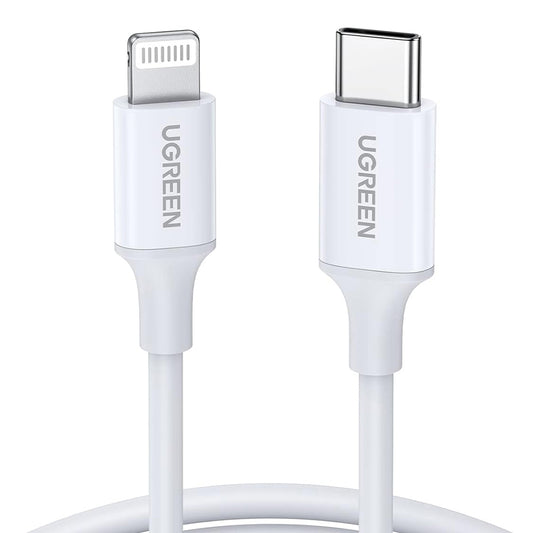 USB-C - Lightning Lade- und Datenkabel UGREEN US171 (10493), 20W, 1m, Weiß