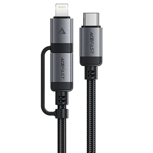 USB-C - Lightning / USB-C Lade- und Datenkabel Acefast C20-01, 60W, 1.2m, Schwarz
