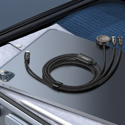 USB-C - Lightning / USB-C / QI McDodo CA-4940 O 3in1, 100W, 1.2m, Zwart