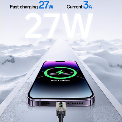 USB-C - Lightning Daten- und Ladekabel Yesido CA199, 27W, 1,2m, Schwarz
