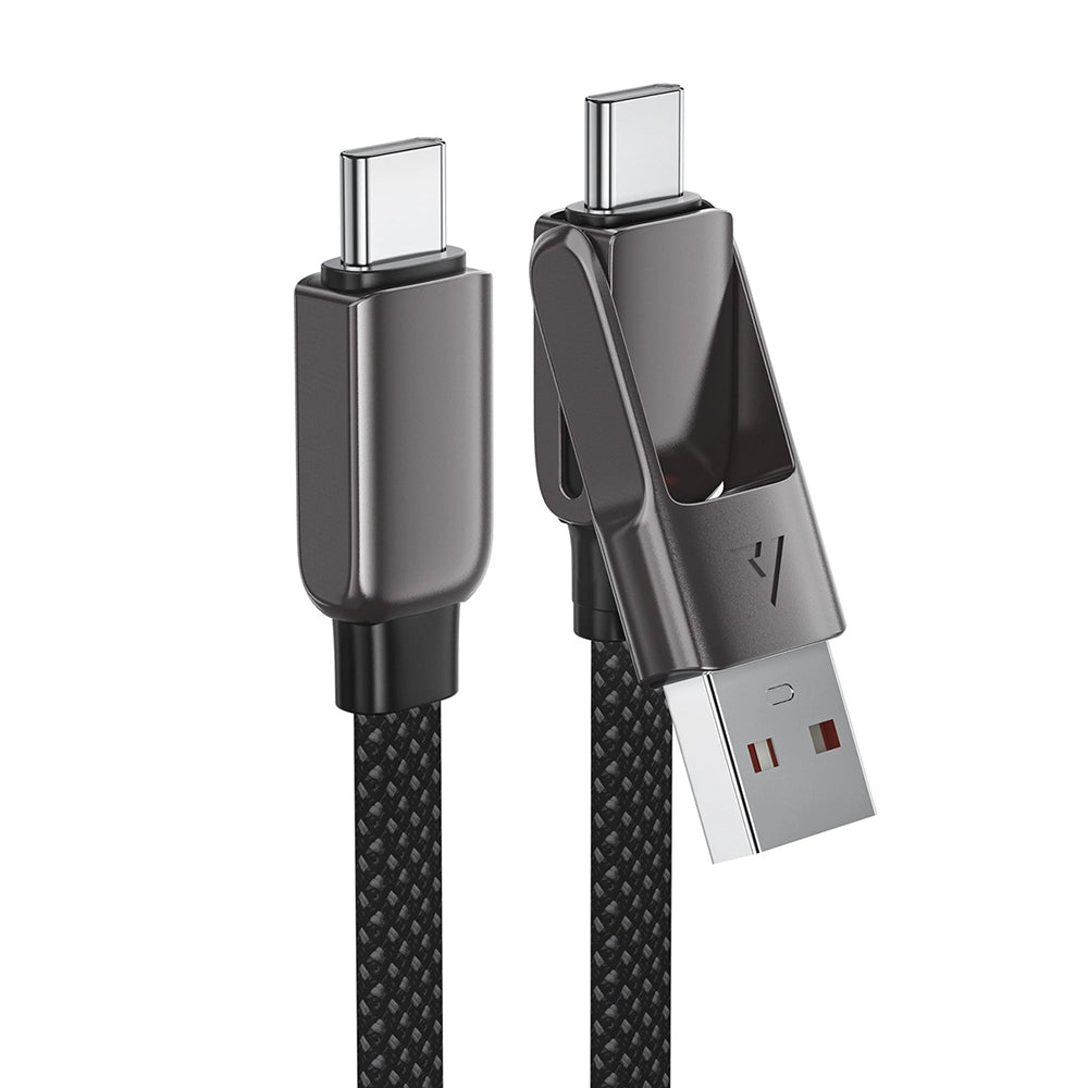 USB-C Daten- und Ladekabel - USB-A / USB-C Acefast C13-04, 60W, 1.2m, Schwarz