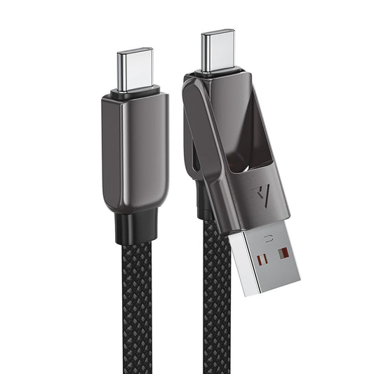 USB-C Daten- und Ladekabel - USB-A / USB-C Acefast C13-04, 60W, 1.2m, Schwarz