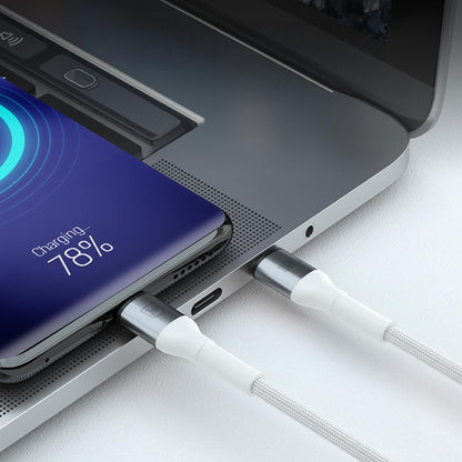 USB-C Data- en Oplaadkabel - USB-C 3MK Hyper N, 100W, 2m, Wit