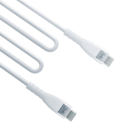 USB-C Data- en Oplaadkabel - USB-C 3MK Hyper Silicone, 60W, 1m, Wit