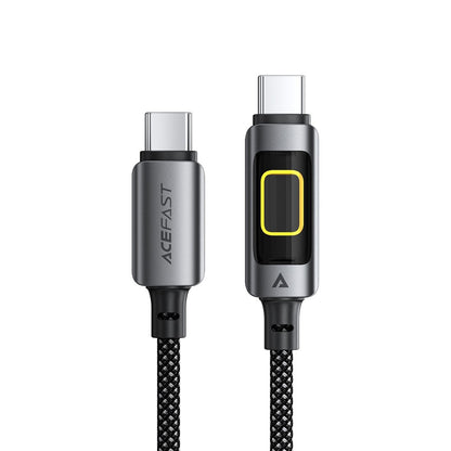 Câble de données et de charge USB-C - USB-C Acefast C21-03, 60W, 1.2m, Noir