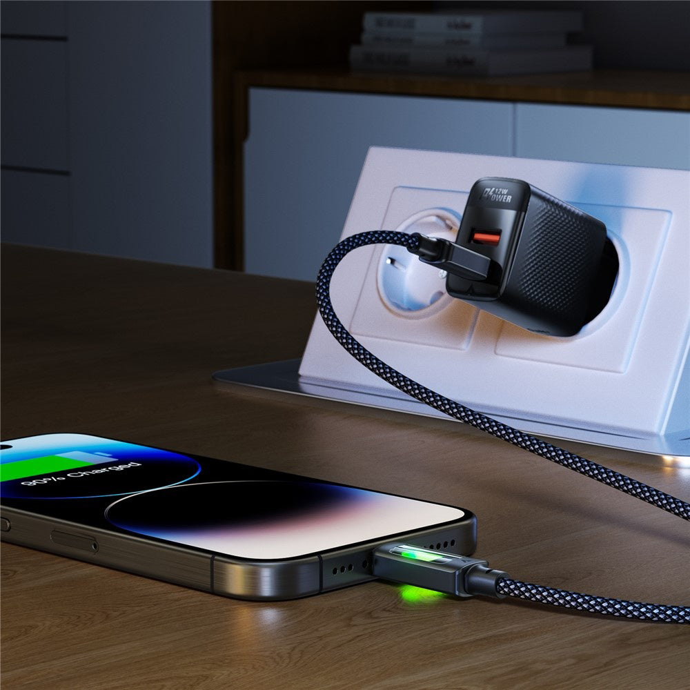 Câble de données et de charge USB-C - USB-C Acefast C21-03, 60W, 1.2m, Noir