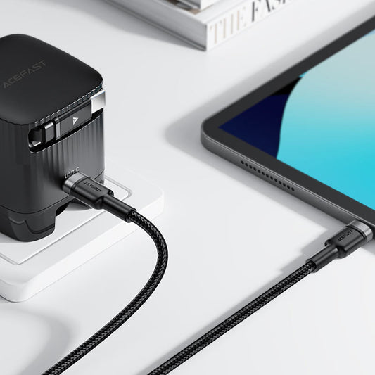 Daten- und Ladekabel USB-C - USB-C Acefast C22-03, 60W, 1,2m, Schwarz
