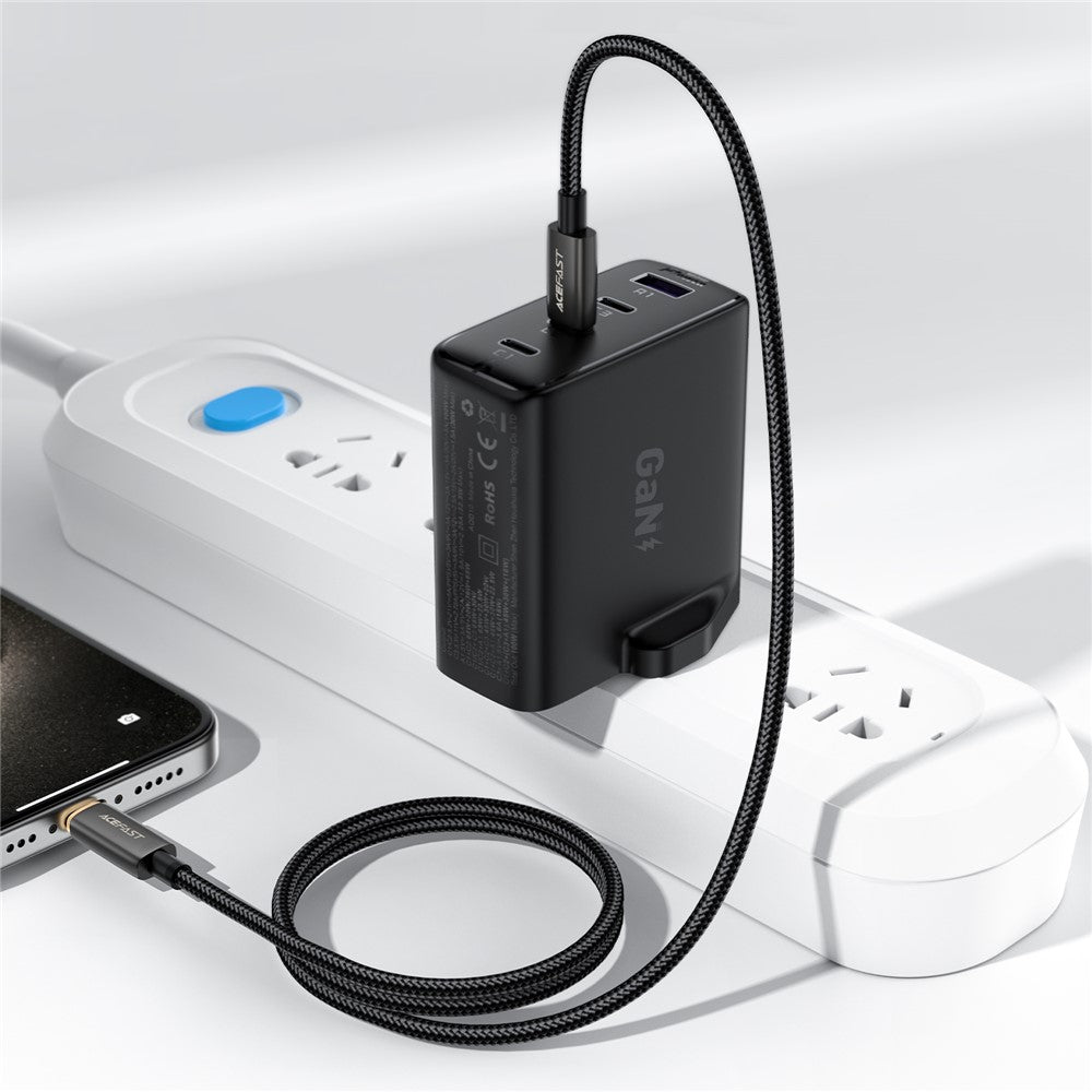 Daten- und Ladekabel USB-C - USB-C Acefast C23-03, 60W, 1,2m, Schwarz