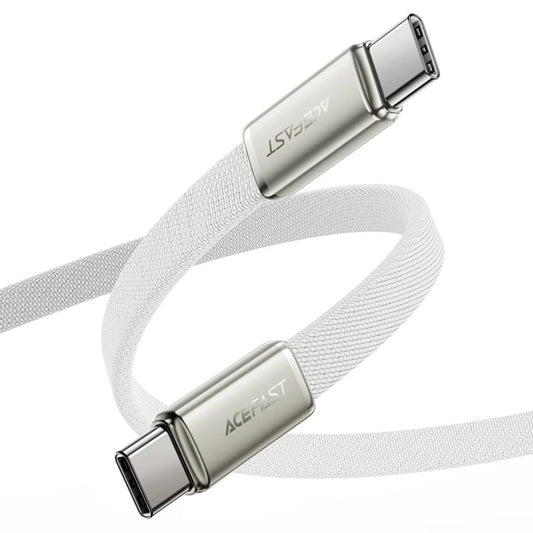 Data- en Oplaadkabel USB-C - USB-C Acefast C24-03, 60W, 1.2m, Wit