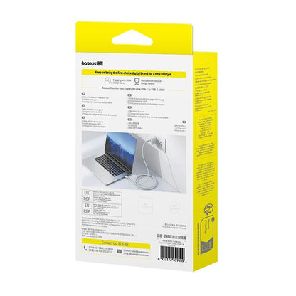 Câble de Données et de Charge USB-C - USB-C Baseus Discolor, 100W, 2m, Bleu Vert E0420703