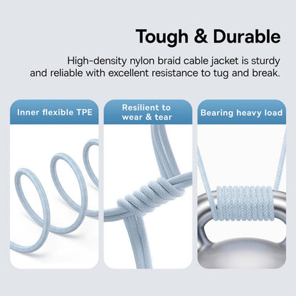 Câble de Données et de Charge USB-C - USB-C Baseus Gem, 100W, 1m, Bleu P10373000311-00