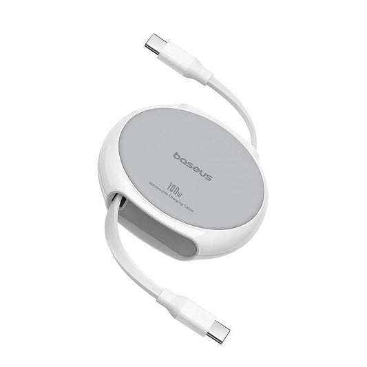 USB-C Daten- und Ladekabel - USB-C Baseus Pathfinder Retractable, 100W, 1m, Weiß P10368400211-00