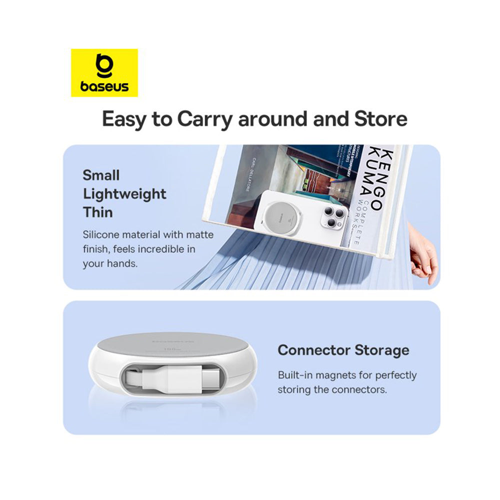 USB-C Daten- und Ladekabel - USB-C Baseus Pathfinder Retractable, 100W, 1m, Weiß P10368400211-00