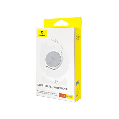 USB-C Daten- und Ladekabel - USB-C Baseus Pathfinder Retractable, 100W, 1m, Weiß P10368400211-00