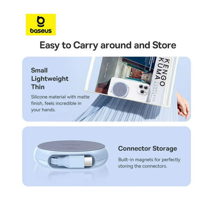 USB-C Data- en Oplaadkabel - USB-C Baseus Pathfinder Intrekbaar, 100W, 1m, Blauw P10368400311-00