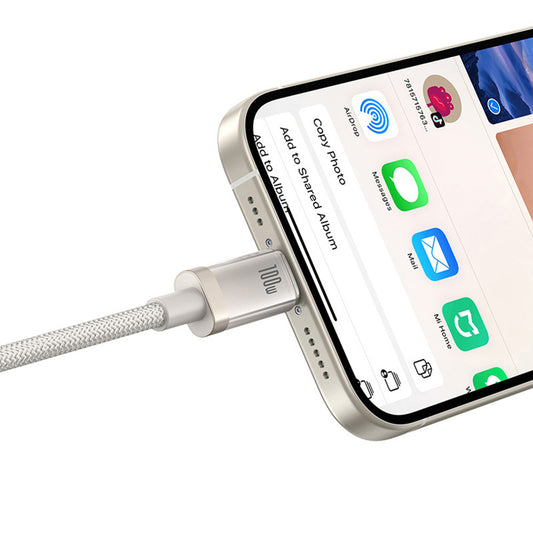 Daten- und Ladekabel USB-C - USB-C Baseus Titanium, 100W, 2m, Silber P10378100G21-01