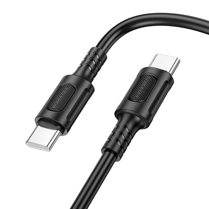 USB-C Data- en Oplaadkabel - USB-C Borofone BX111 Feliz, 60W, 1m, Zwart
