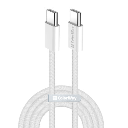 Câble de Données et de Charge USB-C - USB-C ColorWay CW-CBPDCC061, 60W, 1m, Gris
