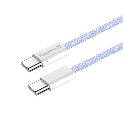 Câble de Données et de Charge USB-C - USB-C ColorWay CW-CBPDCC061, 60W, 1m, Violet