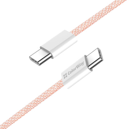 USB-C Data- en Oplaadkabel - USB-C ColorWay CW-CBPDCC061, 60W, 1m, Roze
