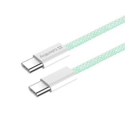 Data- en Oplaadkabel USB-C - USB-C ColorWay CW-CBPDCC061, 60W, 1m, Groen