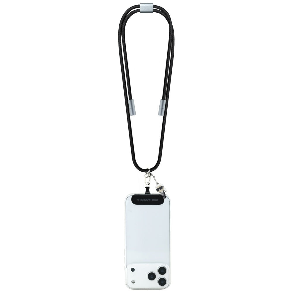 Câble de données et de charge USB-C - USB-C Karl Lagerfeld Ikonik Charm, 100W, 1,5m, Noir