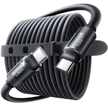 Câble de Données et de Charge USB-C - USB-C Lisen L115, 100W, 3m, Noir YL0125040001