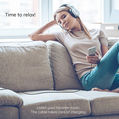 Data- en Oplaadkabel USB-C - USB-C Lito, 18W, 2m, Wit