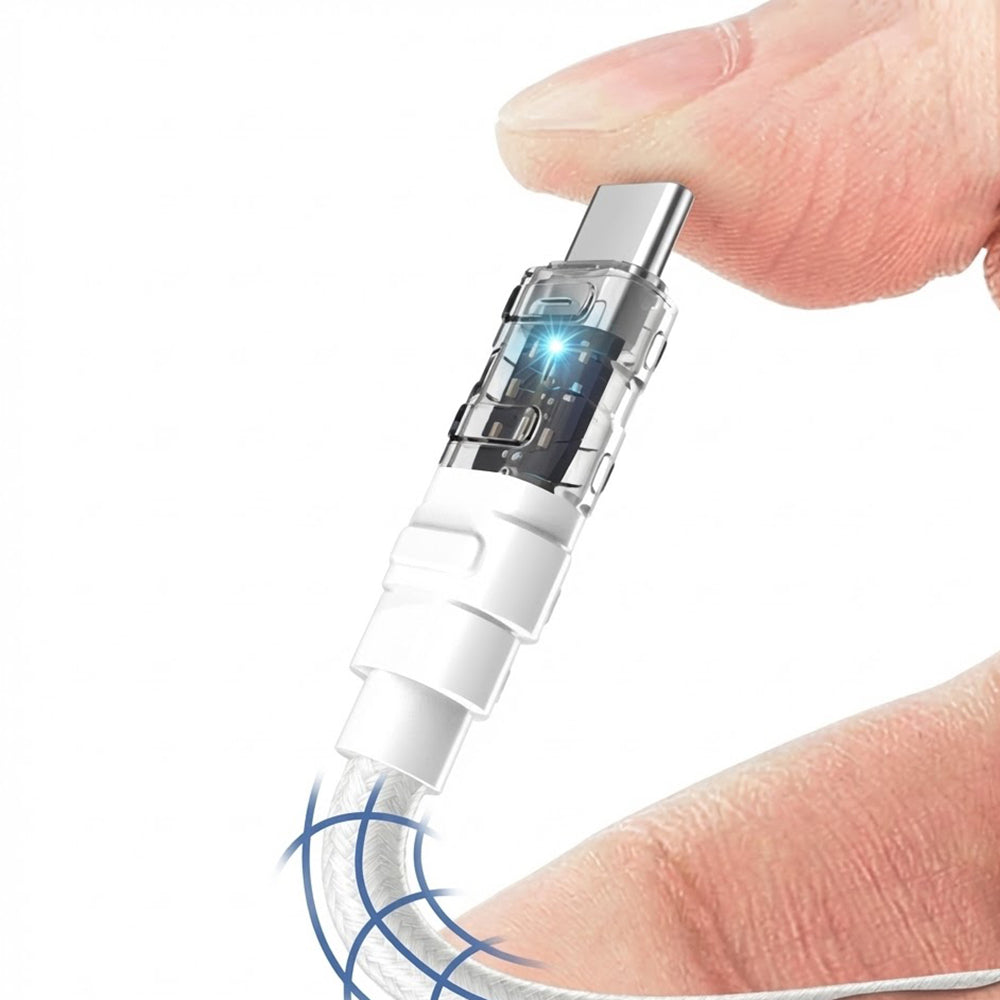 USB-C Data- en Oplaadkabel - USB-C Lito LD05, 60W, 1m, Wit