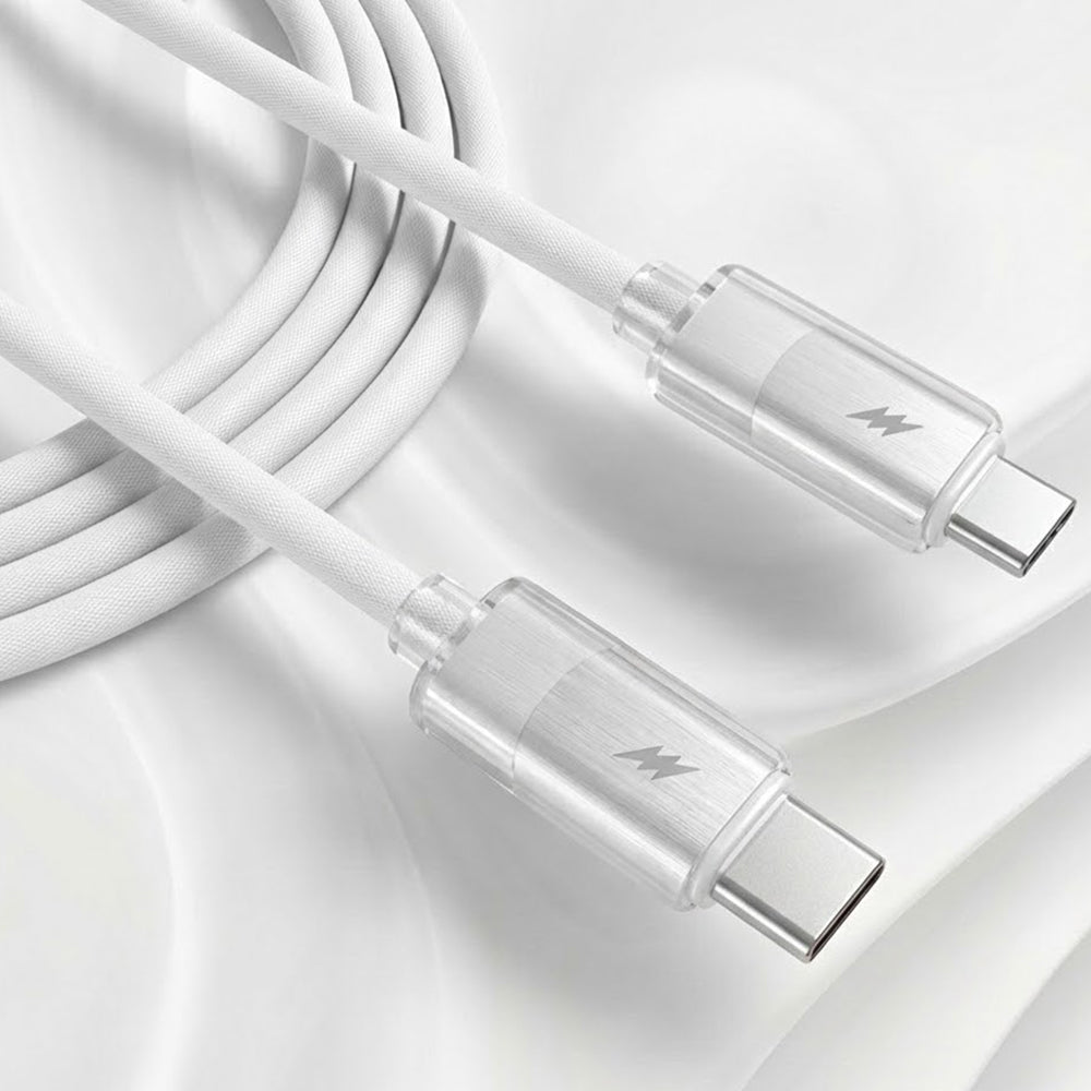Data- en Oplaadkabel USB-C - USB-C Lito LD07, 60W, 1m, Wit