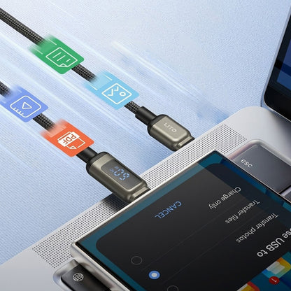Câble de Données et de Charge USB-C - USB-C Lito LD15 Display, 60W, 1m, Noir