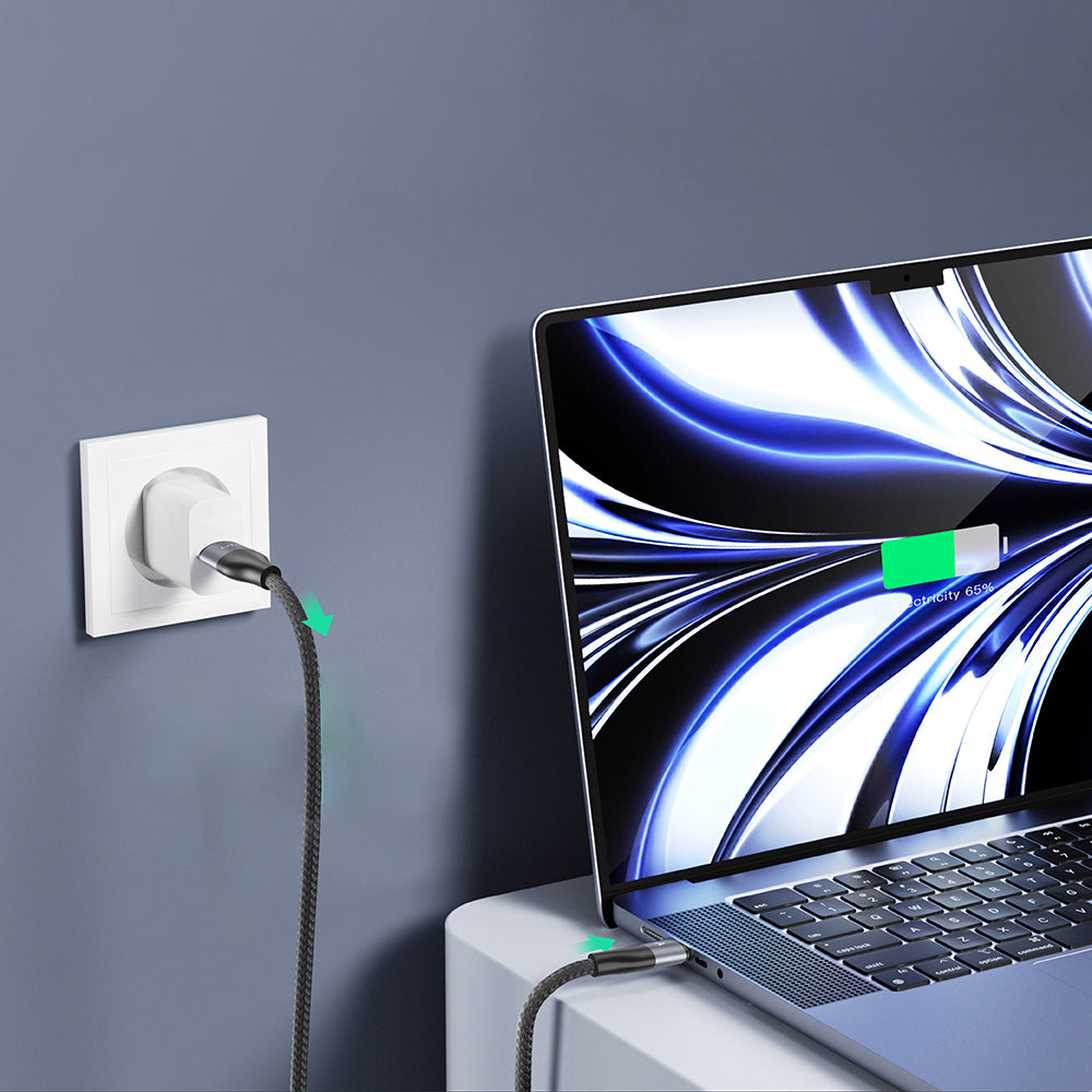 USB-C Data- en Oplaadkabel - USB-C Lito LD25CC, 100W, 2m, Gri