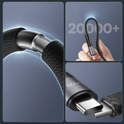 USB-C Data- en Oplaadkabel - USB-C Lito LD25CC, 100W, 2m, Gri