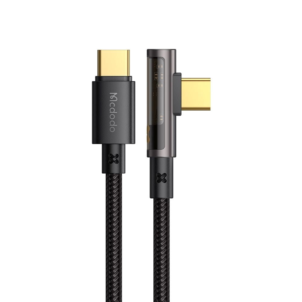 USB-C Daten- und Ladekabel - USB-C McDodo CA-3400 Angled, 100W, 1.2m, Schwarz