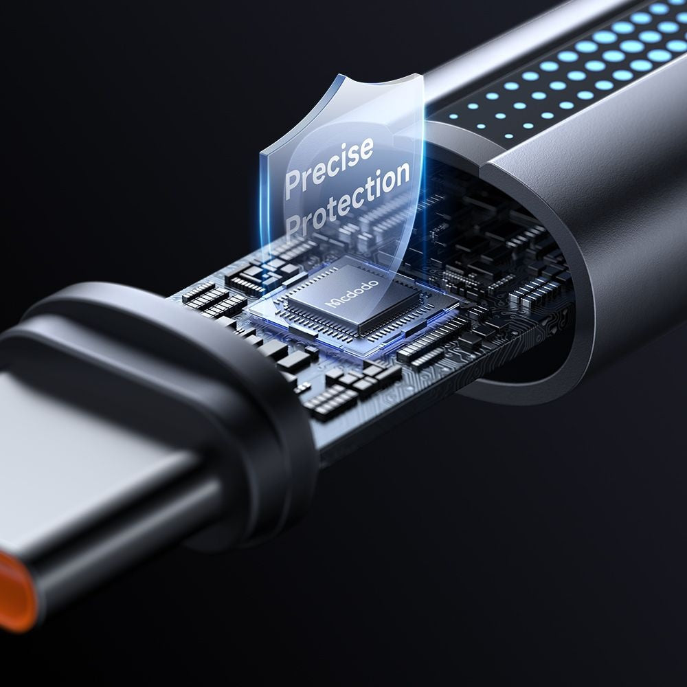 Câble de Données et de Charge USB-C - USB-C McDodo CA-5740, 100W, 1.2m, Noir