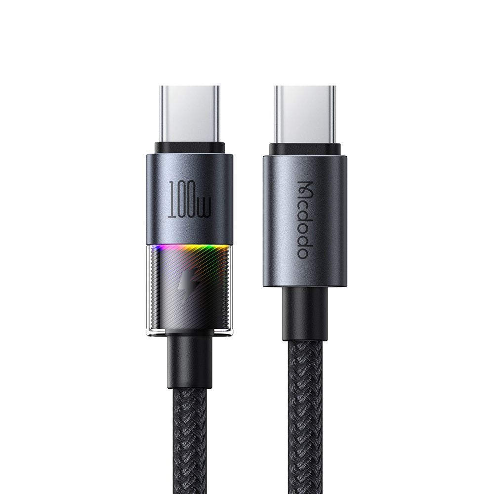 Câble de Données et de Charge USB-C - USB-C McDodo CA-8200 Colorful, 100W, 1.2m, Noir