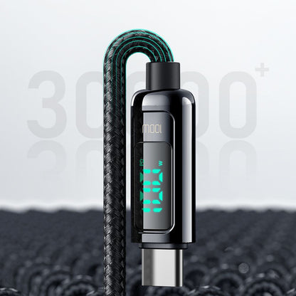 Câble de Données et de Charge USB-C - USB-C McDodo CA-8820 Display, 100W, 1.2m, Noir