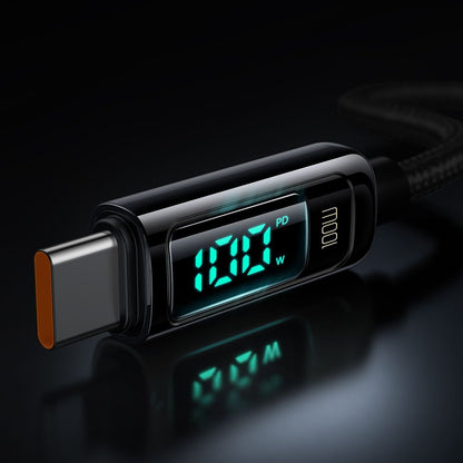 Câble de Données et de Charge USB-C - USB-C McDodo CA-8820 Display, 100W, 1.2m, Noir