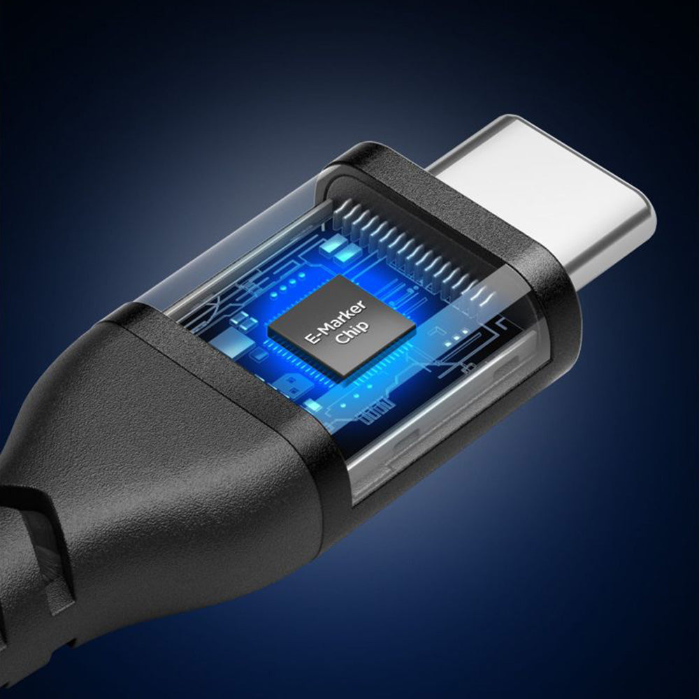 Data- en Oplaadkabel USB-C - USB-C Spigen EB10010CCA, 100W, 1m, Zwart ACA11103