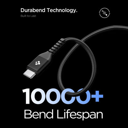 Data- en Oplaadkabel USB-C - USB-C Spigen EB10010CCA, 100W, 1m, Zwart ACA11103