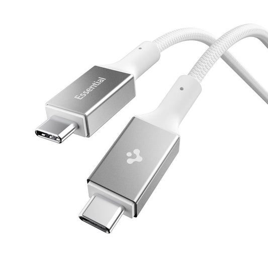 Câble de Données et de Charge USB-C - USB-C Spigen EB10015CC, 100W, 1.5m, Blanc ACA10420