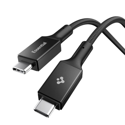 Data- en Oplaadkabel USB-C - USB-C Spigen EB10015CC, 100W, 1.5m, Zwart ACA10421