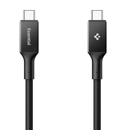 Data- en Oplaadkabel USB-C - USB-C Spigen EB10015CC, 100W, 1.5m, Zwart ACA10421