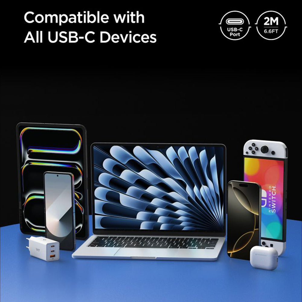 USB-C Data and Charging Cable - USB-C Spigen EB10020CC, 100W, 2m, White