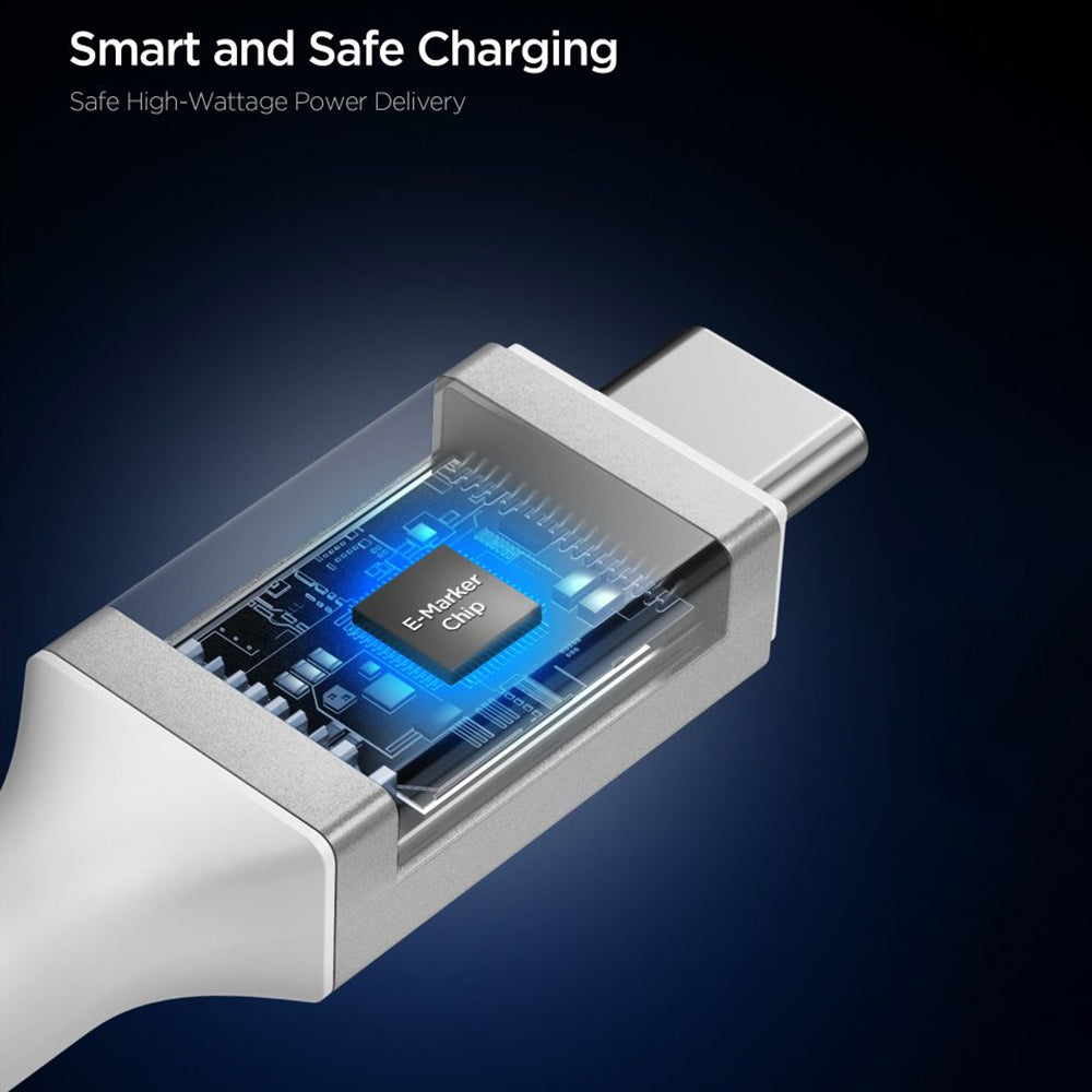 USB-C Data and Charging Cable - USB-C Spigen EB10020CC, 100W, 2m, White